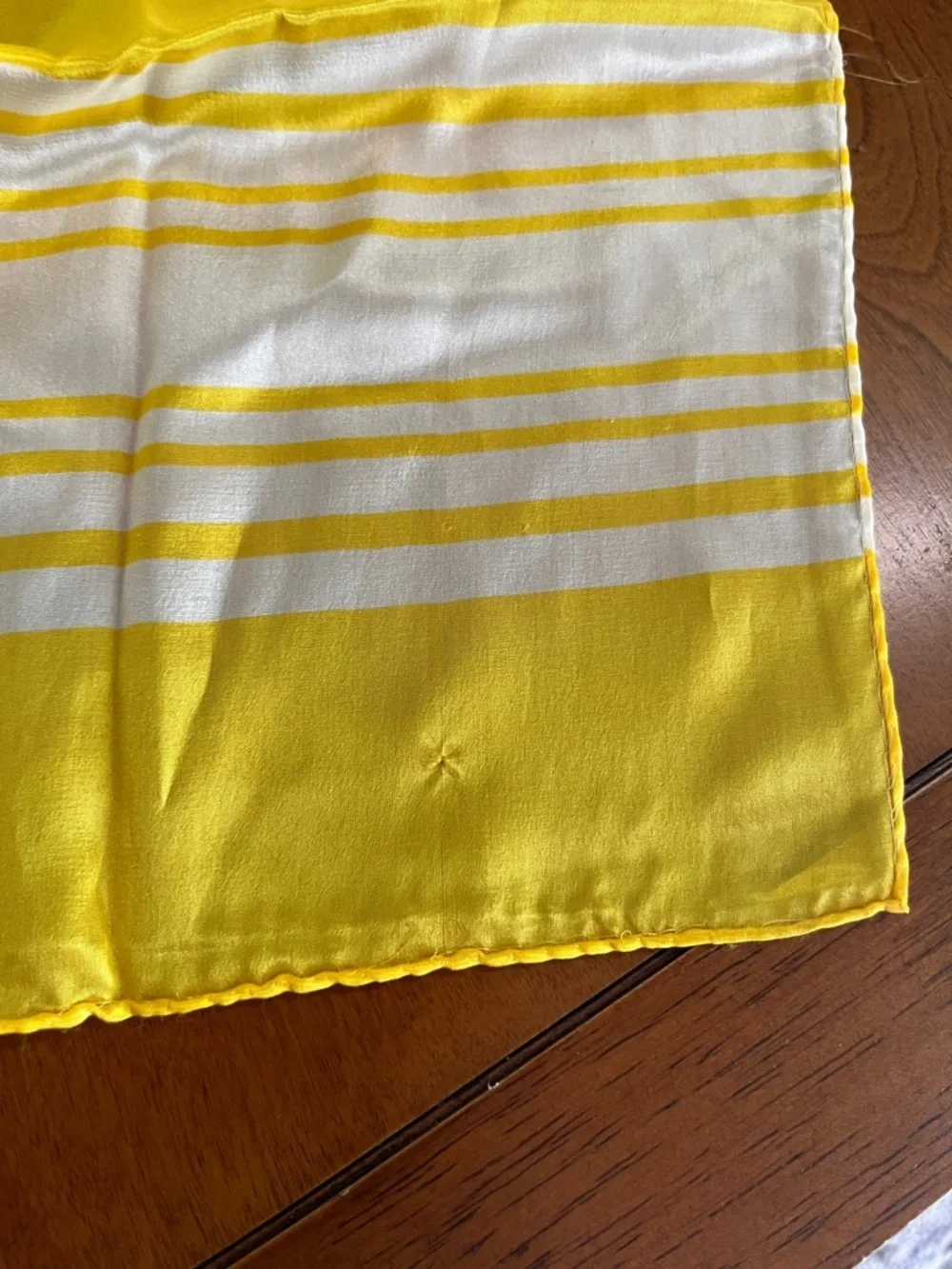 Yellow Striped Lightweight Silky Scarf - Women's Accessory